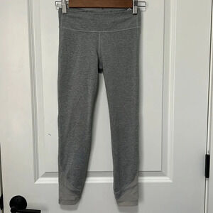 Athleta Girl Light Gray Major League Mesh Tight Leggings size L/12